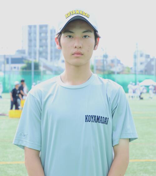 アナリスト歴1年目の小山台・添田輝（撮影・栗林真菜）