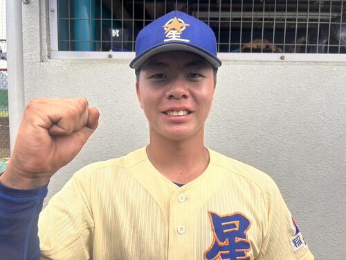「3年生たちと1日でも長く野球をするために貢献したいです」と夏の目標を語る星稜の服部（撮影・平山連）