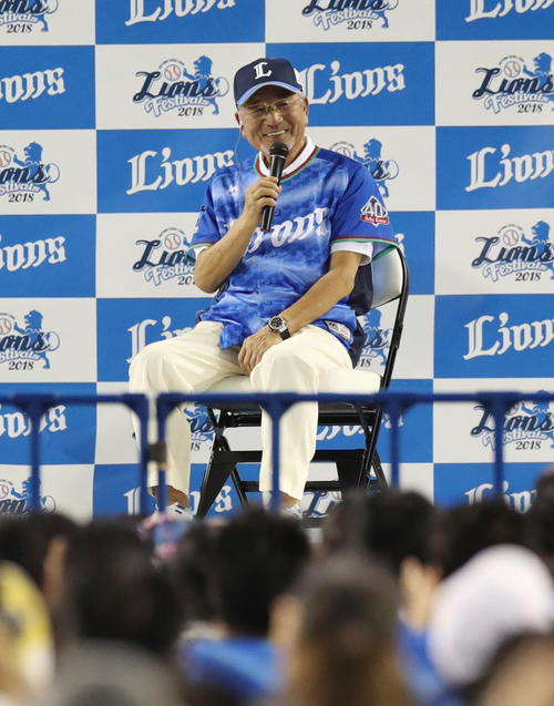 7月、メットライフドームでトークショーを行った森祇晶氏