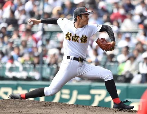 創成館対智弁和歌山　４回から登板した伊藤