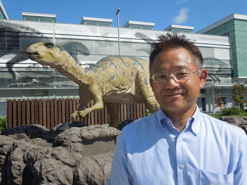 元福井商主将の坪井久晃さん。JR福井駅にて