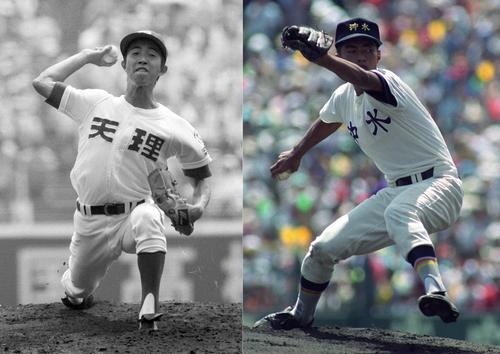 天理・本橋投手（左）と沖縄水産・大野投手