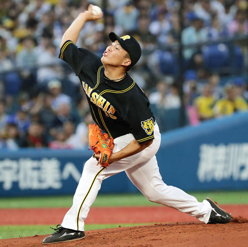 ＤｅＮＡ戦に先発した馬場皐輔（２０１８年８月１２日撮影）