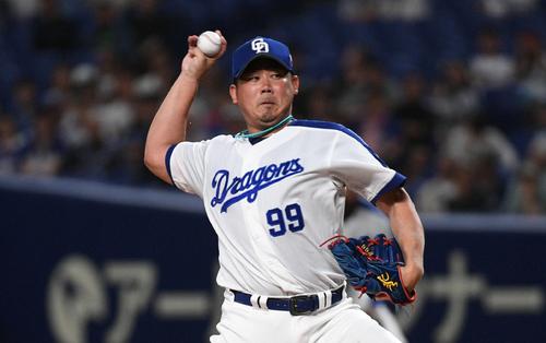 中日対オリックス　中日先発の松坂大輔（撮影・渦原淳）
