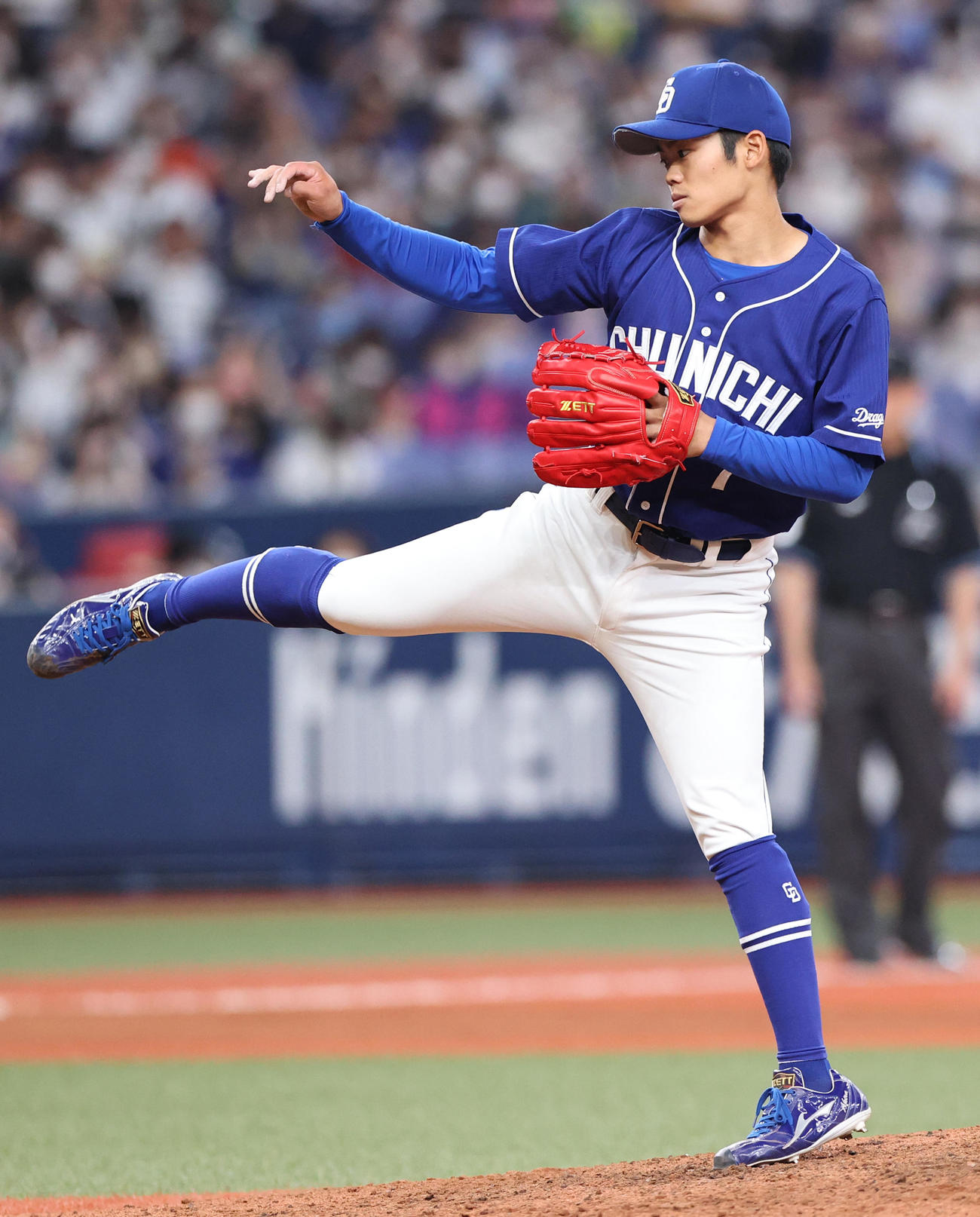 5月29日、オリックス対中日　8回に登板した中日根尾