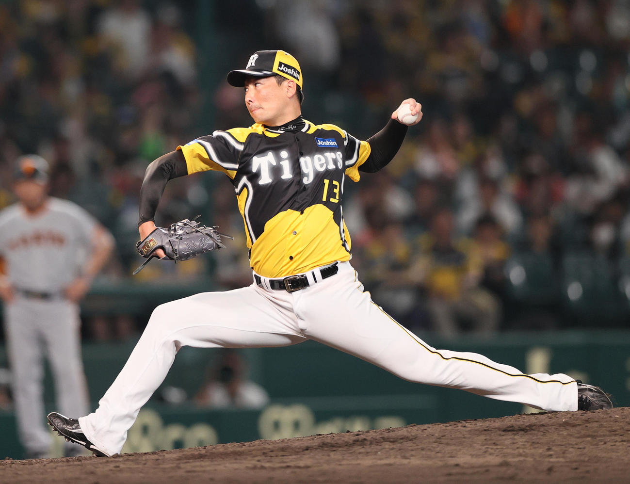 阪神岩崎優（2023年7月26日撮影）
