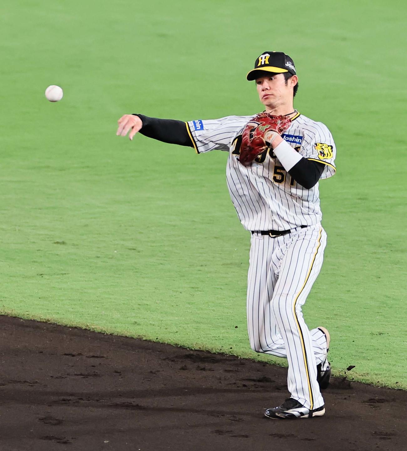 阪神中野拓夢（2023年8月27日撮影）