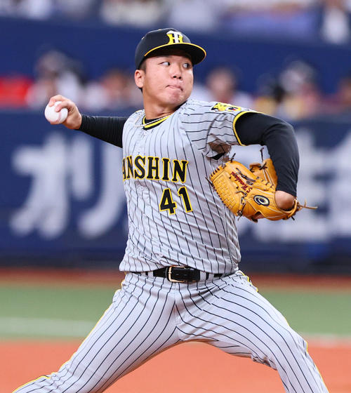 阪神村上頌樹（2023年10月28日撮影）