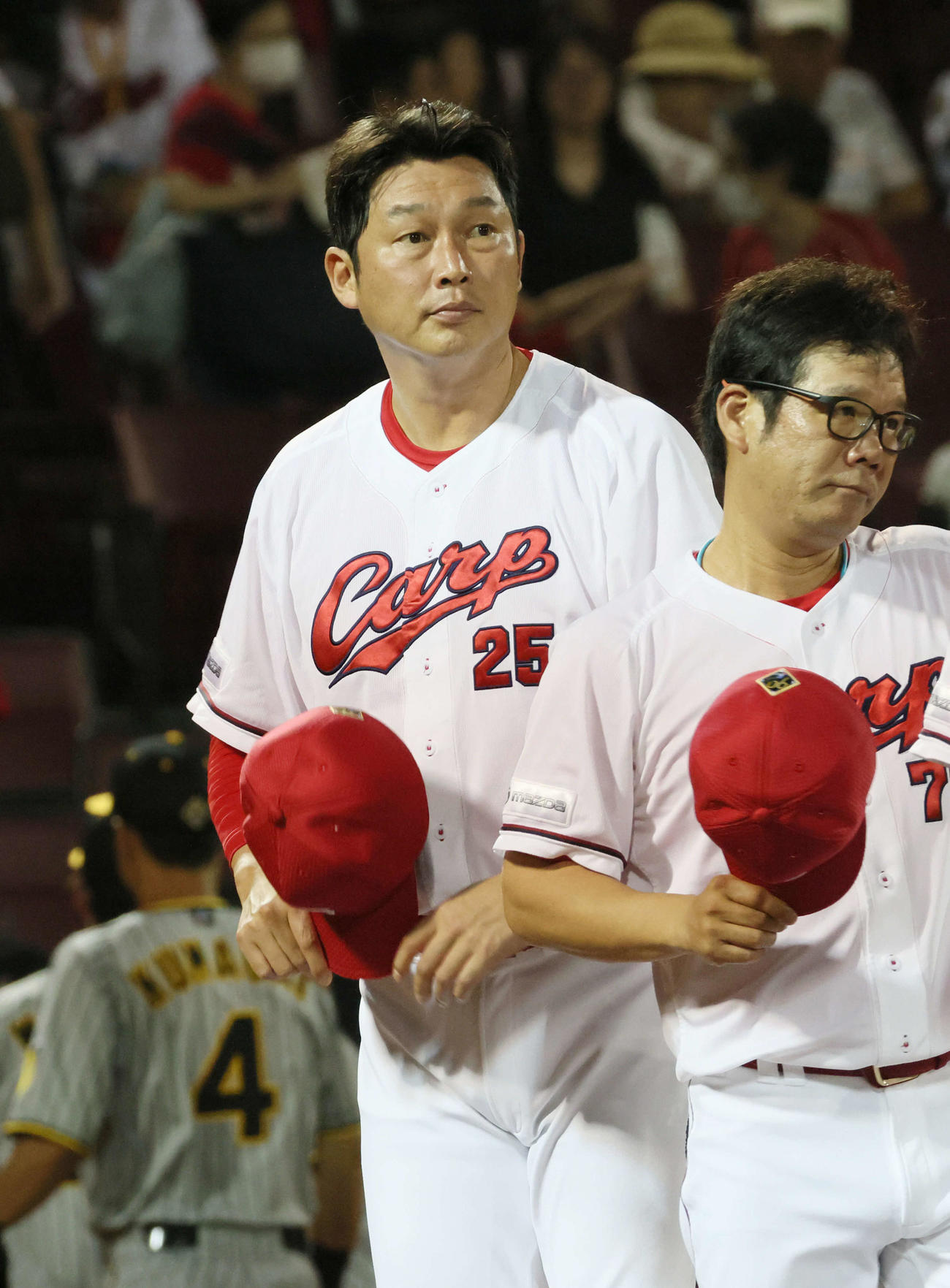 広島対阪神　阪神に連敗した新井貴浩監督（2024年7月3日撮影）