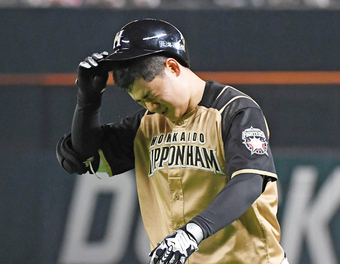 悔しそうな表情を浮かべる清宮幸太郎（2020年10月3日撮影）