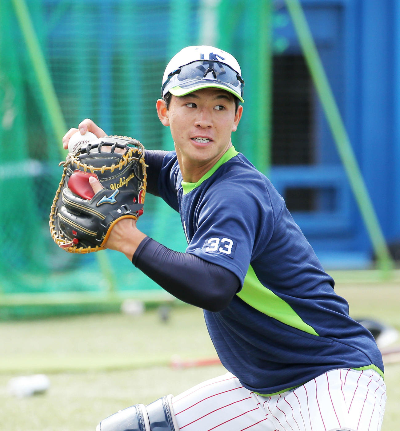 ヤクルト内山壮真（2021年4月6日撮影）