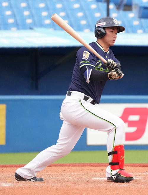 ヤクルト西村瑠伊斗（2023年3月2日撮影）