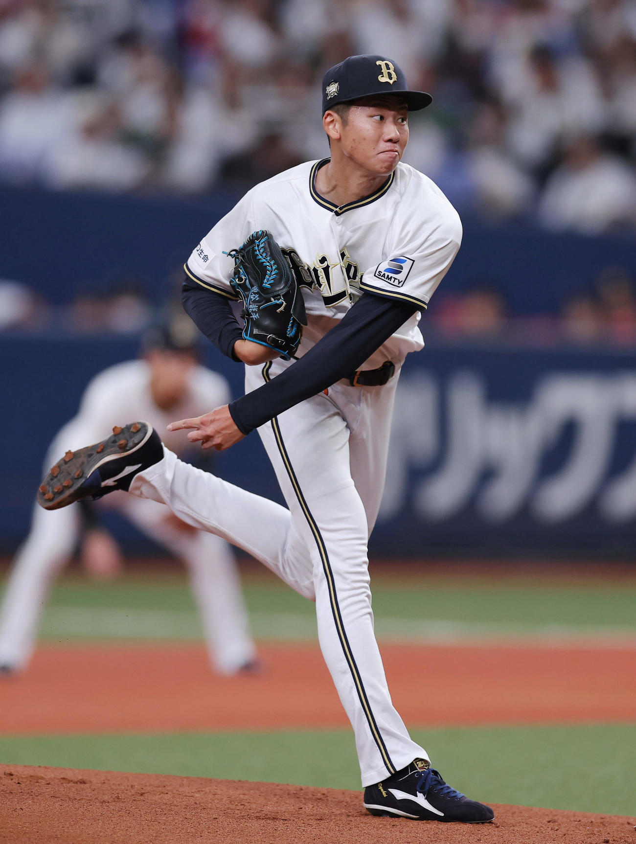 オリックス曽谷龍平（2023年10月9日撮影）