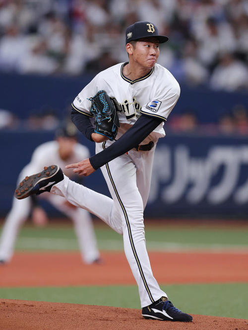 オリックス曽谷龍平（2023年10月9日撮影）