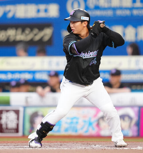 ロッテ宮崎竜成（2025年8月撮影）