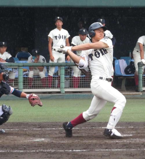 愛産大三河対大阪桐蔭　２日間で４試合にフル出場した大阪桐蔭・根尾（撮影・磯綾乃）