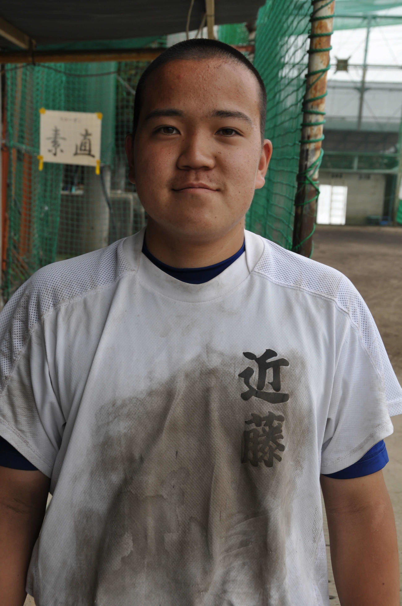 尼崎工の近藤翔馬主将（3年）