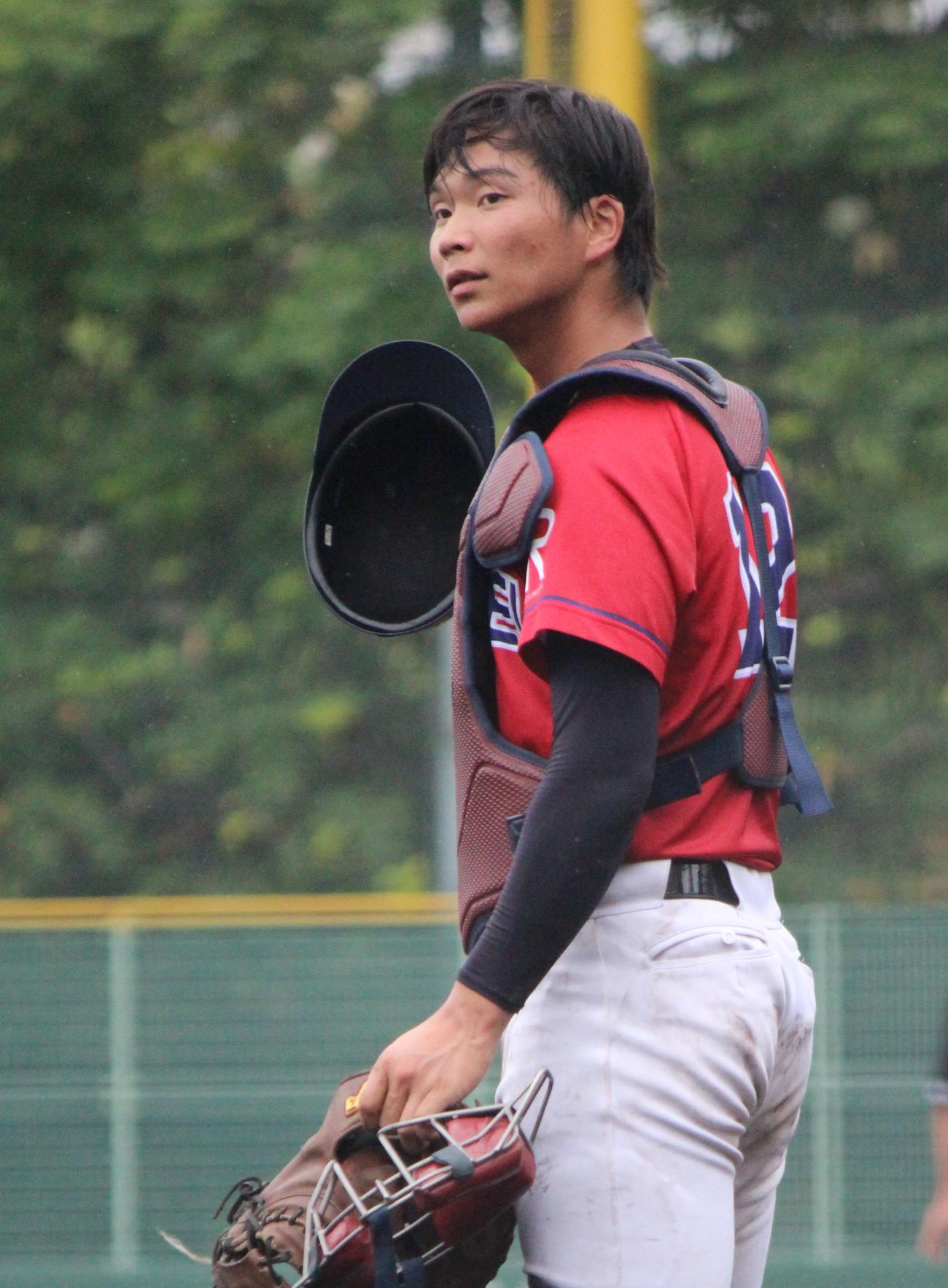 関西学生チャレンジリーグに出場した立命大・野村恭介（撮影・柏原誠）