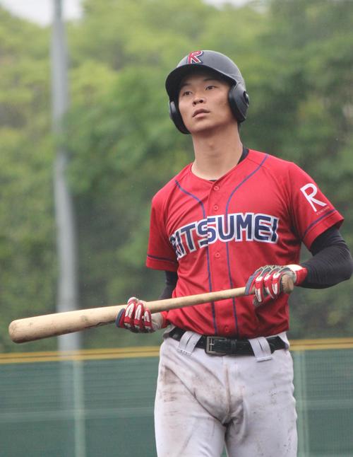 関西学生チャレンジリーグに出場した立命大・野村恭介（撮影・柏原誠）