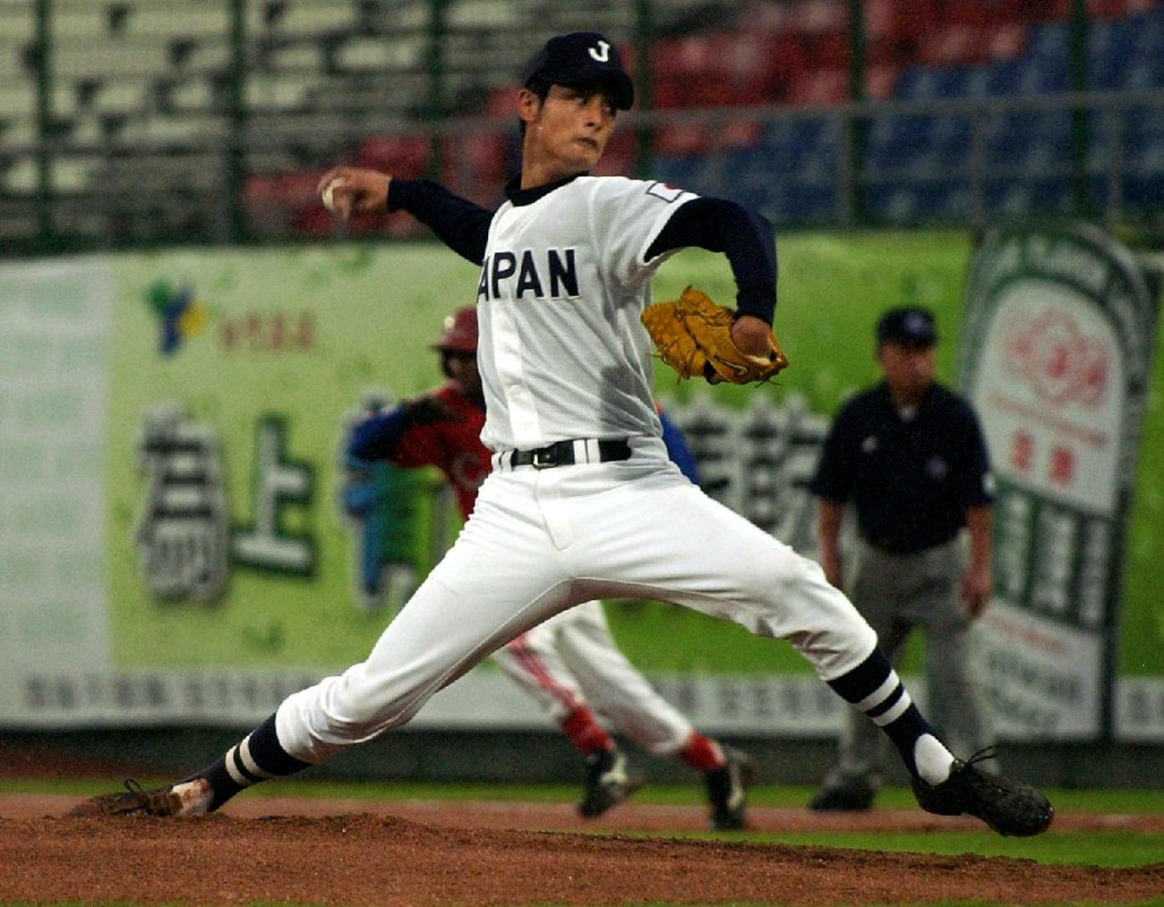 04年AAA世界野球選手権決勝のキューバ戦に先発したダルビッシュ