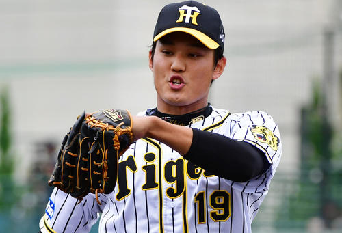阪神対広島　6回、この回を抑える藤浪晋太郎（撮影・清水貴仁）