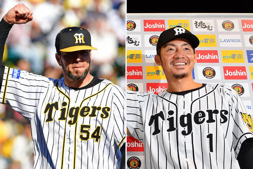 阪神メッセンジャー(左)と鳥谷