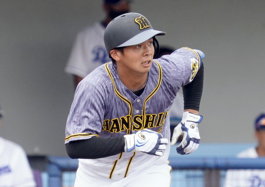 阪神井上広大（2020年6月9日撮影）