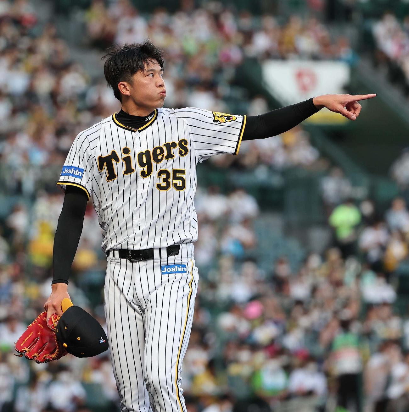 阪神対ヤクルト　6回2失点と好投した才木（撮影・上田博志）