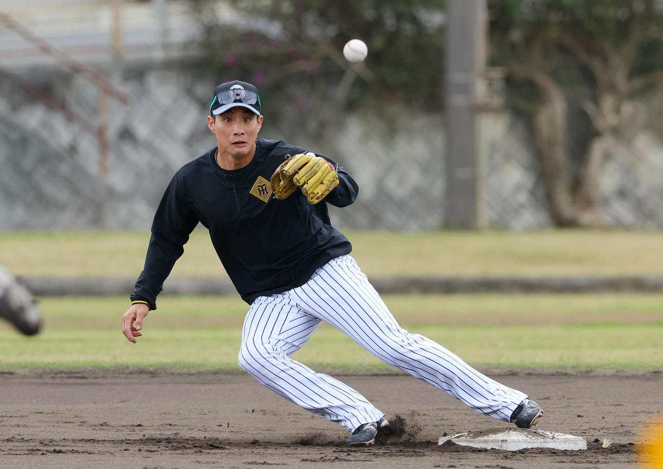 阪神木浪聖也（2025年2月18日撮影）
