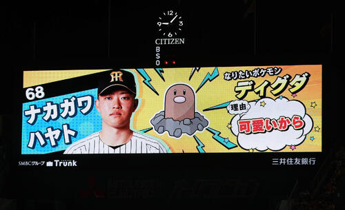 阪神対中日　阪神中川はディグダになりたい（撮影・上山淳一）