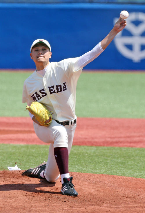 東京６大学野球春季リーグ　法大対早大　先発の早大・大竹耕太郎（２０１６年４月３０日撮影）