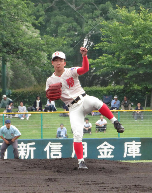 智弁学園の先発・伊原（撮影・磯綾乃）