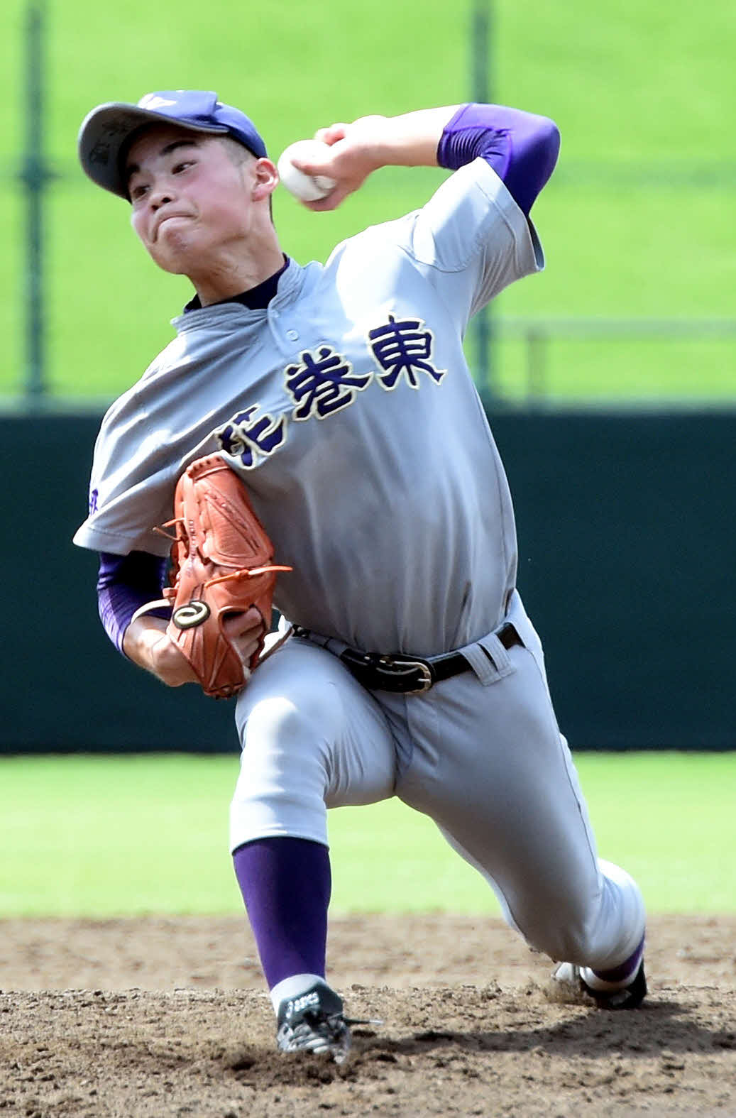 伊保内対花巻東　先発した花巻東・中森（撮影・高橋洋平）