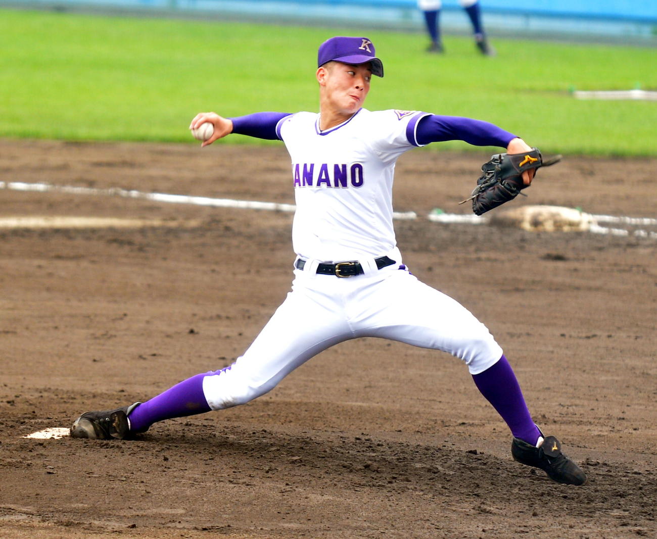金足農対能代　先発した金足農の吉田（撮影・鎌田直秀）