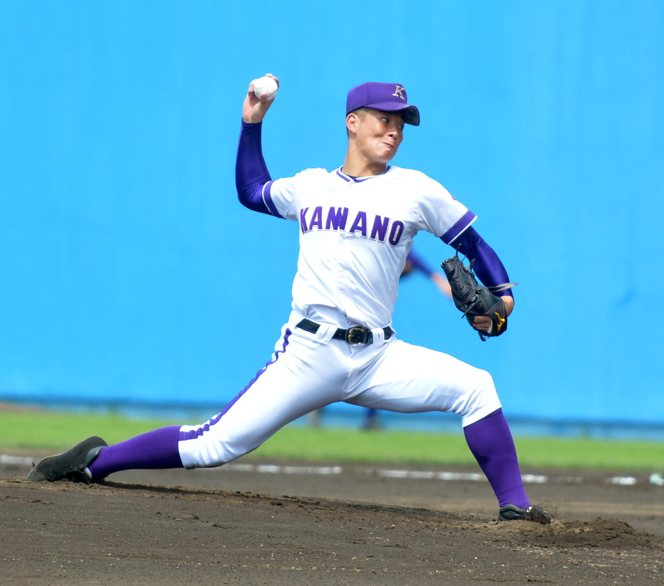 金足農対秋田商　初戦から３戦連続先発の金足農・吉田（撮影・鎌田直秀）