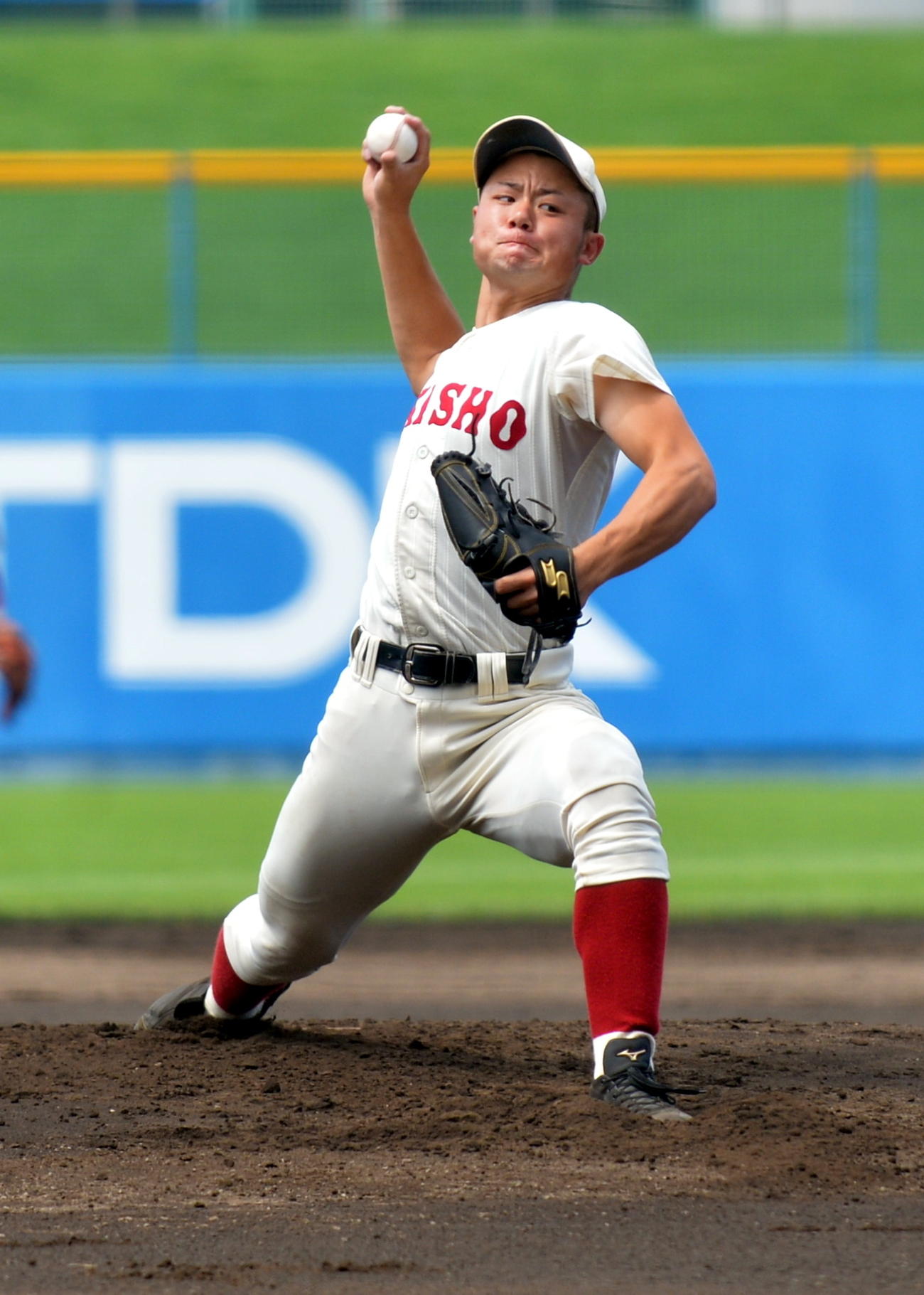 金足農対秋田商　先発した秋田商・小玉（撮影・鎌田直秀）