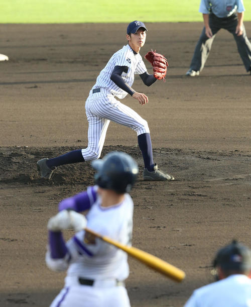 常葉大菊川対金足農　常葉大菊川先発の漢人（撮影・上山淳一）