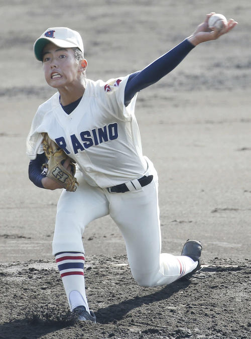 習志野対桐蔭学園 先発登板する習志野・山内翔太(撮影・河田真司)
