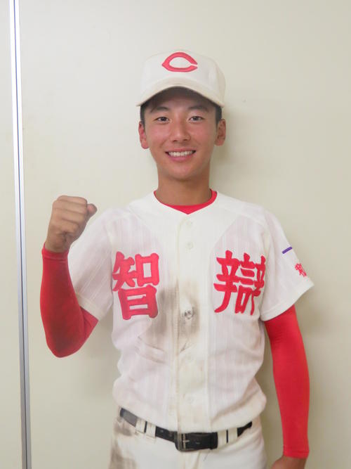 智弁和歌山対大阪偕星学園 3ランを含む6打点をあげた智弁和歌山・綾原創太内野手(撮影・磯綾乃)