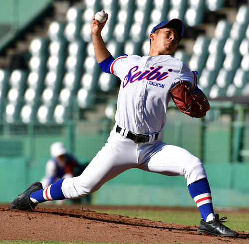 近畿大会準々決勝　福知山成美対履正社　福知山成美先発小橋翔大投手（撮影・清水貴仁