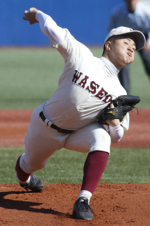 東海大菅生対早稲田実 先発登板する早稲田実・伊藤(撮影・河田真司)