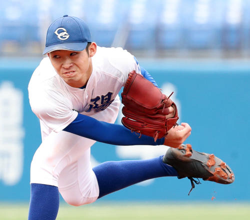 筑陽学園先発の西（撮影・垰建太）