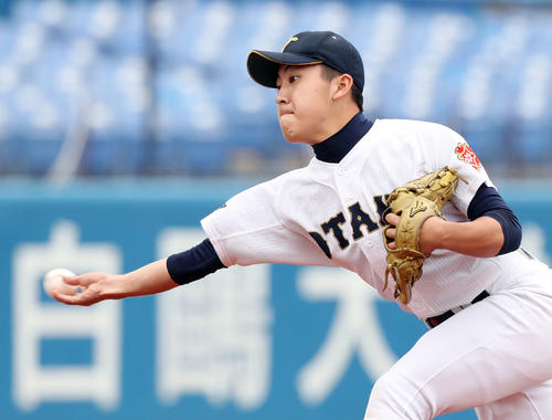 札幌大谷先発の太田（撮影・垰建太）
