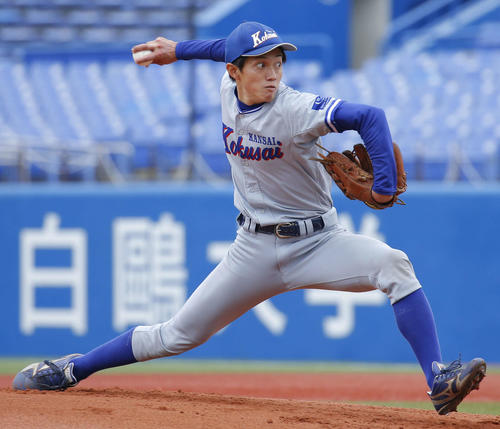 先発登板する関西国際大・森国(撮影・河田真司)