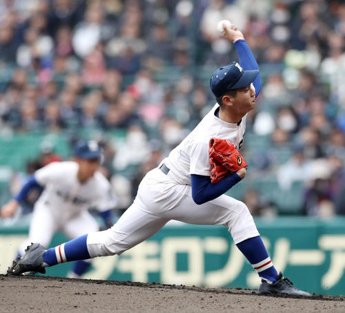 星稜対履正社　履正社先発の清水（撮影・前田充）