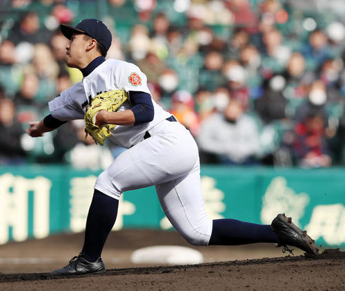 米子東対札幌大谷 米子東戦に先発する太田(撮影・加藤哉)