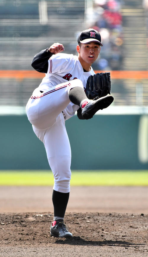 八戸学院光星対広陵 先発した広陵・河野(撮影・柴田隆二)