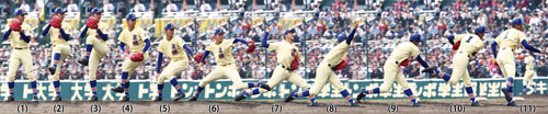 ３月、センバツ大会の習志野戦（撮影・上山淳一）