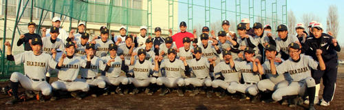 30年ぶりの春全道大会出場へ意気込む札幌丘珠の選手たち（撮影・永野高輔）