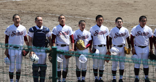 大船渡との対戦が決まった住田ナイン（撮影・金子真仁）